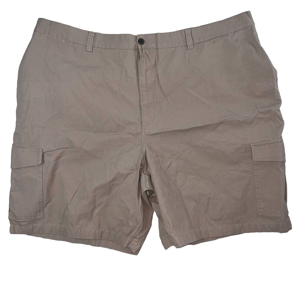 Chaps Men’s Cargo Shorts Size 50 Color Tan Flat Front
